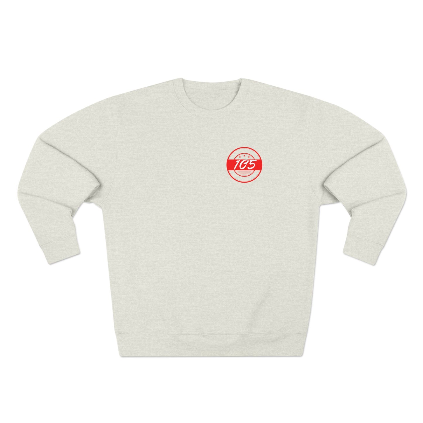 Adult 105 Christian Red and White Letters Crewneck