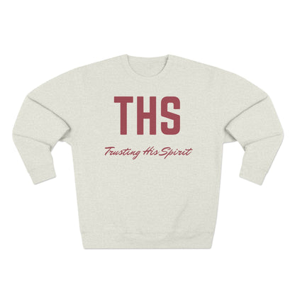 Adult THS Christian Marron Letters Crewneck