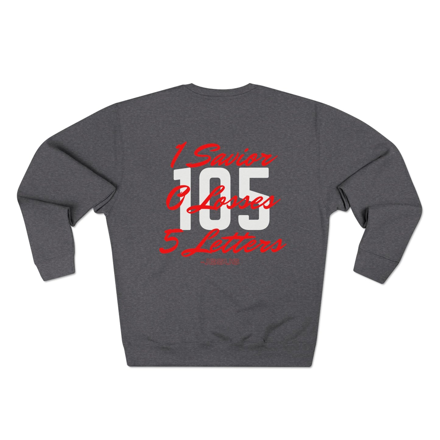 Adult 105 Christian Red and White Letters Crewneck