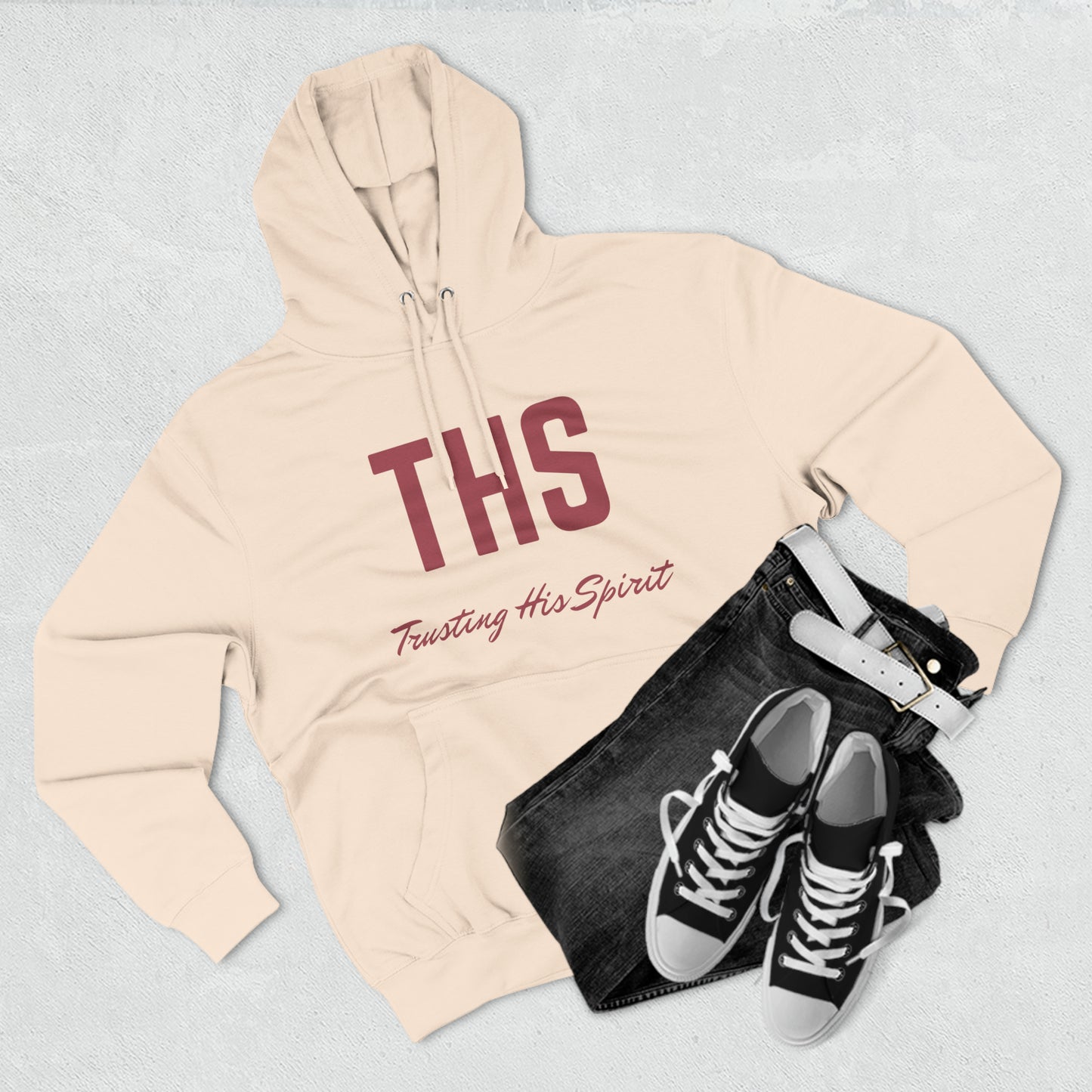 Adult THS Christian Marron Letters Hoodie