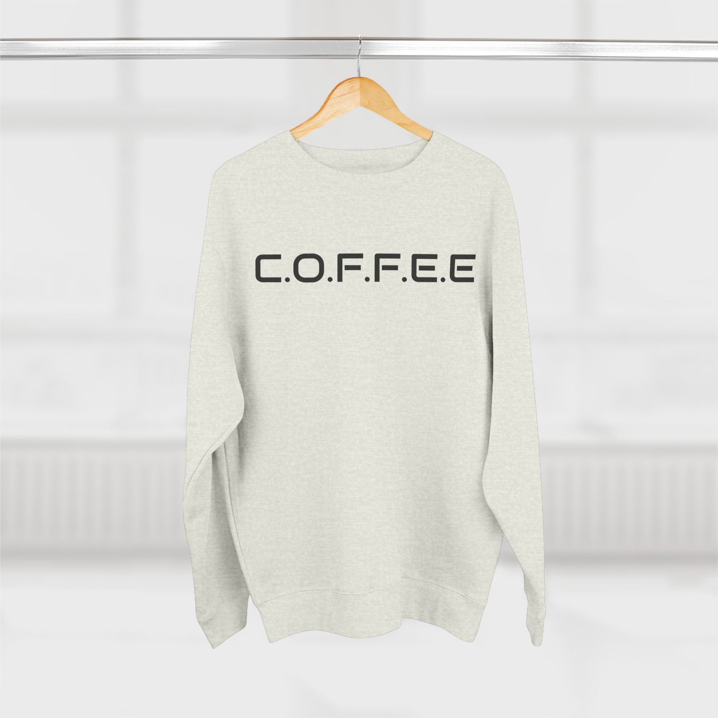 Adult Coffee Christian Black Words Only Crewneck