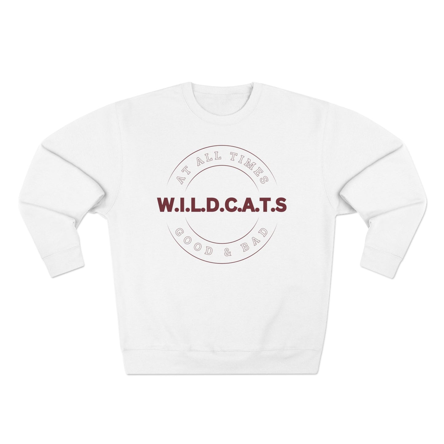 Wildcats Christian Marron Letters & Picture Crewneck