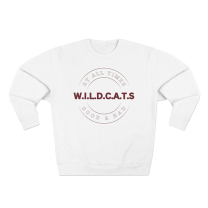 Wildcats Christian Marron Letters & Picture Crewneck