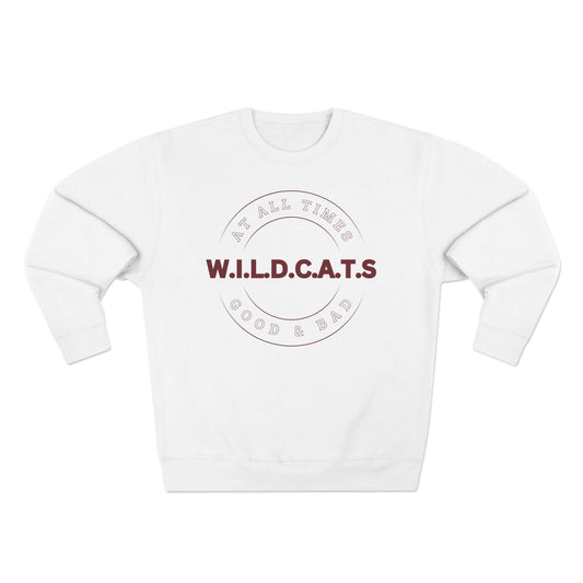 Wildcats Christian Marron Letters & Picture Crewneck