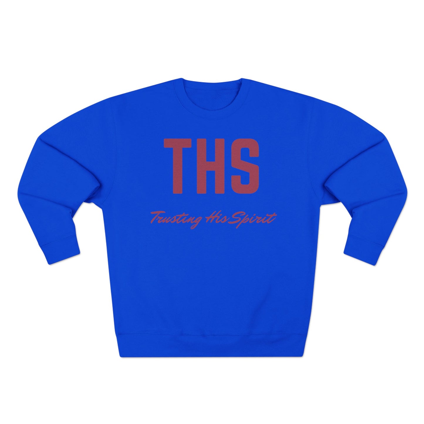 Adult THS Christian Marron Letters Crewneck