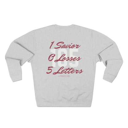 Adult 105 Christian Marron and White Letters Crewneck