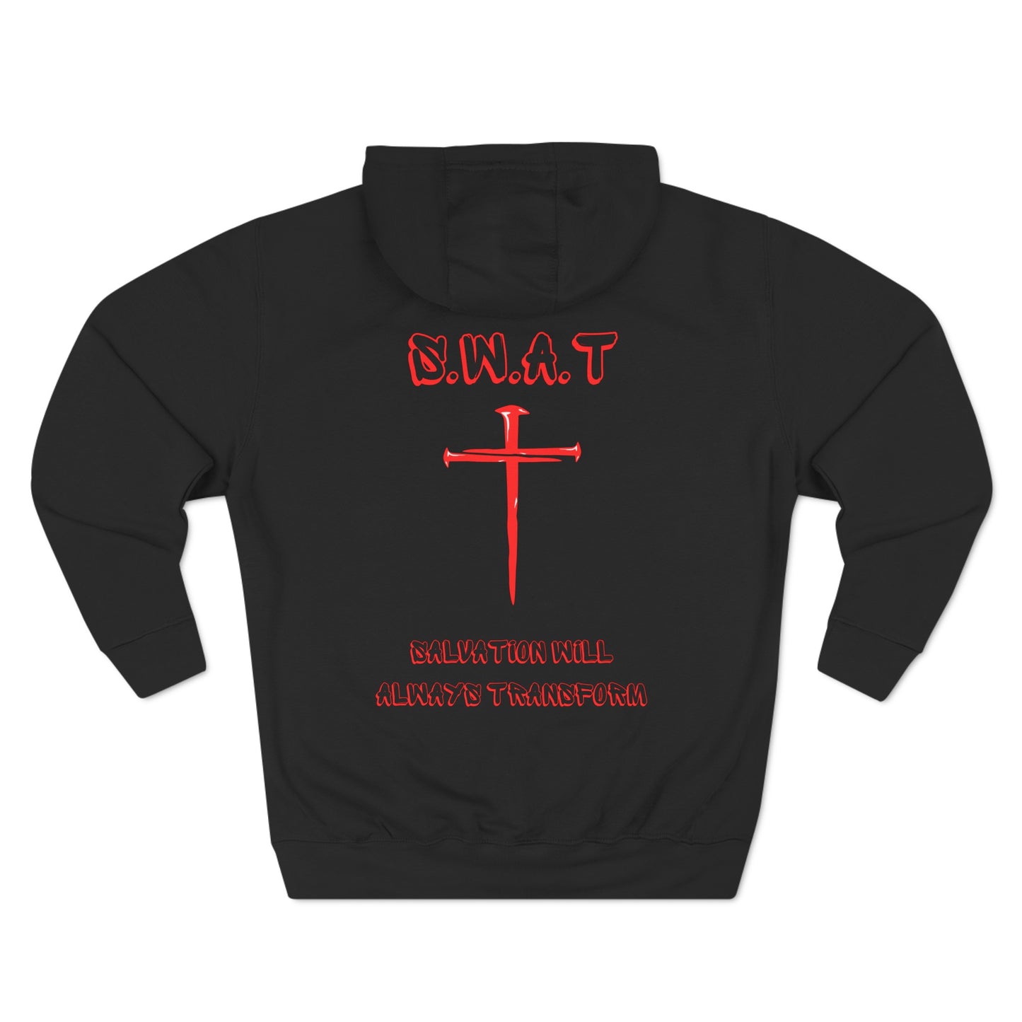 Swat Christian Red Words Hoodie