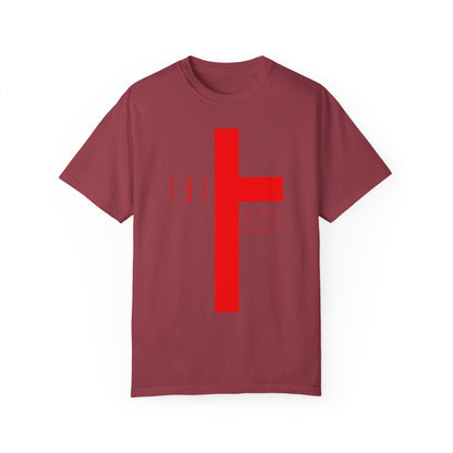 Adult T-Town Christian Red Letters & Cross