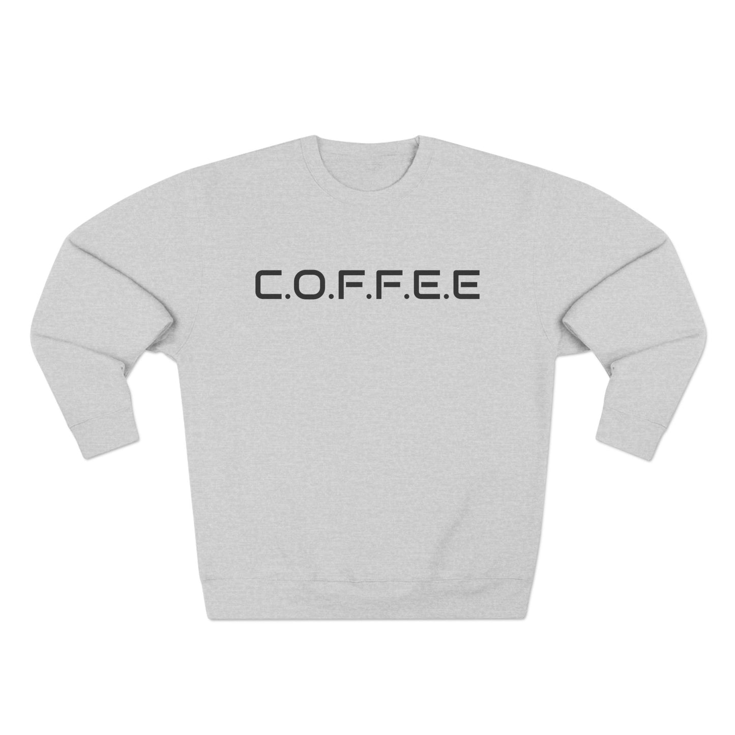 Adult Coffee Christian Black Words Only Crewneck