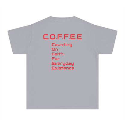 Youth Adult Coffee Christian Red Words Only