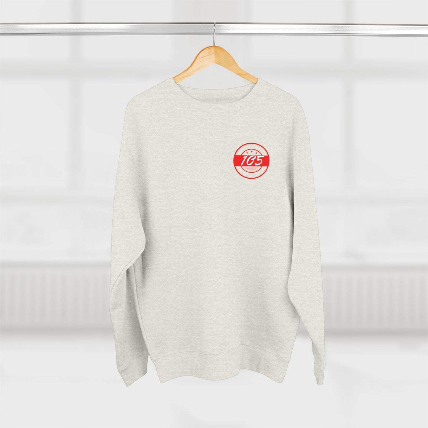 Adult 105 Christian Red and White Letters Crewneck