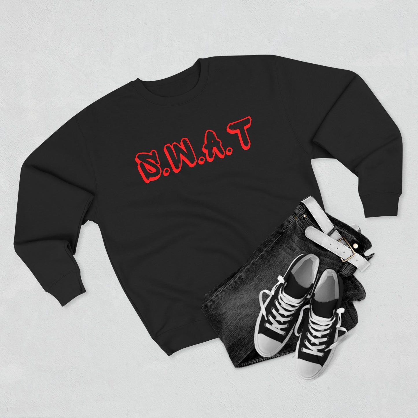 Swat Christian Red Words Crewneck