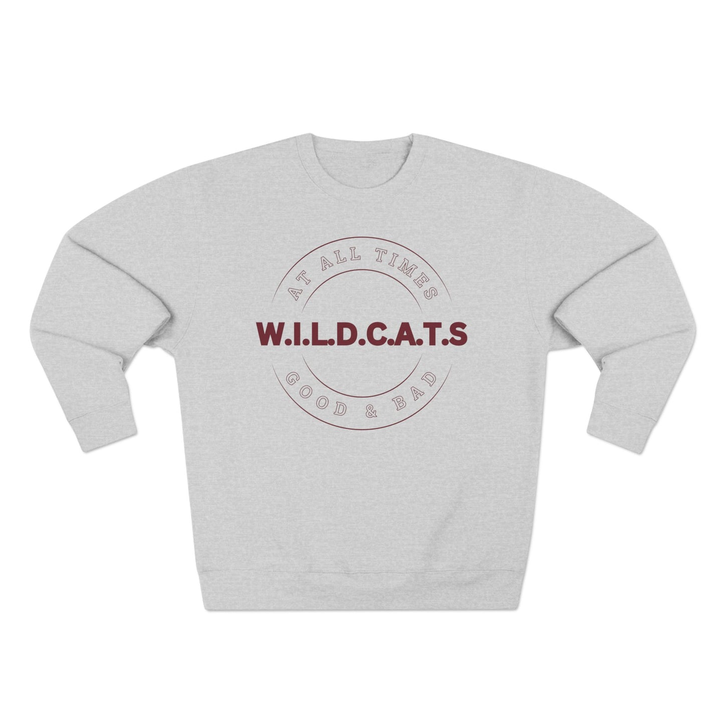 Wildcats Christian Marron Letters & Picture Crewneck