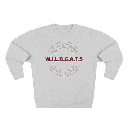 Wildcats Christian Marron Letters & Picture Crewneck