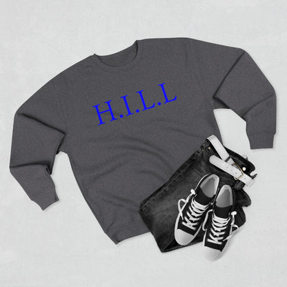 Hill Christian Blue Words Crewneck