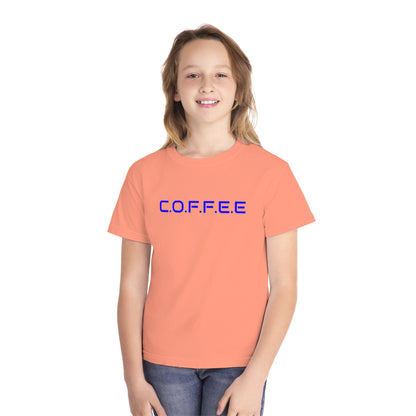 Youth Adult Coffee Christian Blue Words Only