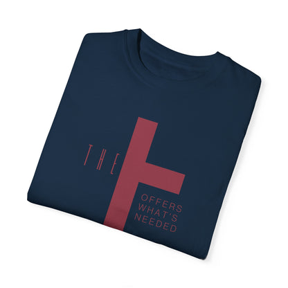 Adult T-Town Christian Marron Letters & Cross