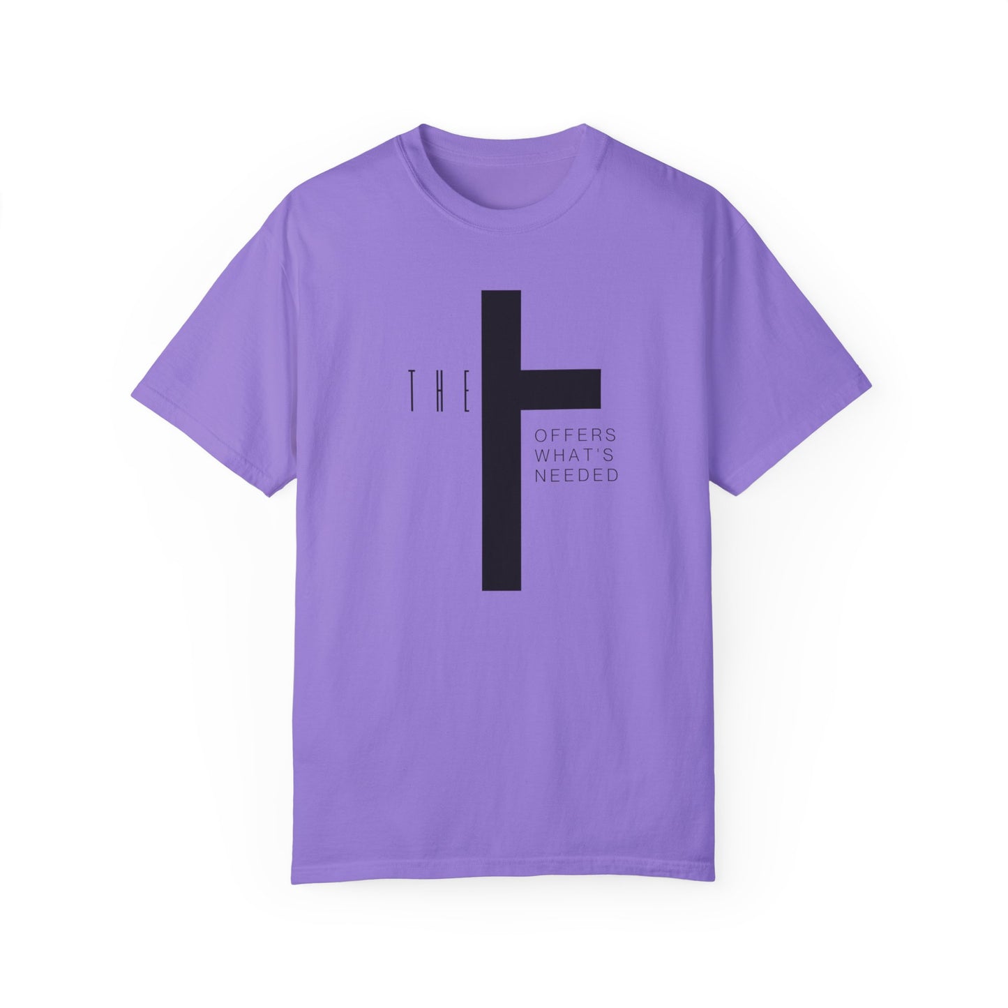 Adult T-Town Christian Black Letters & Cross