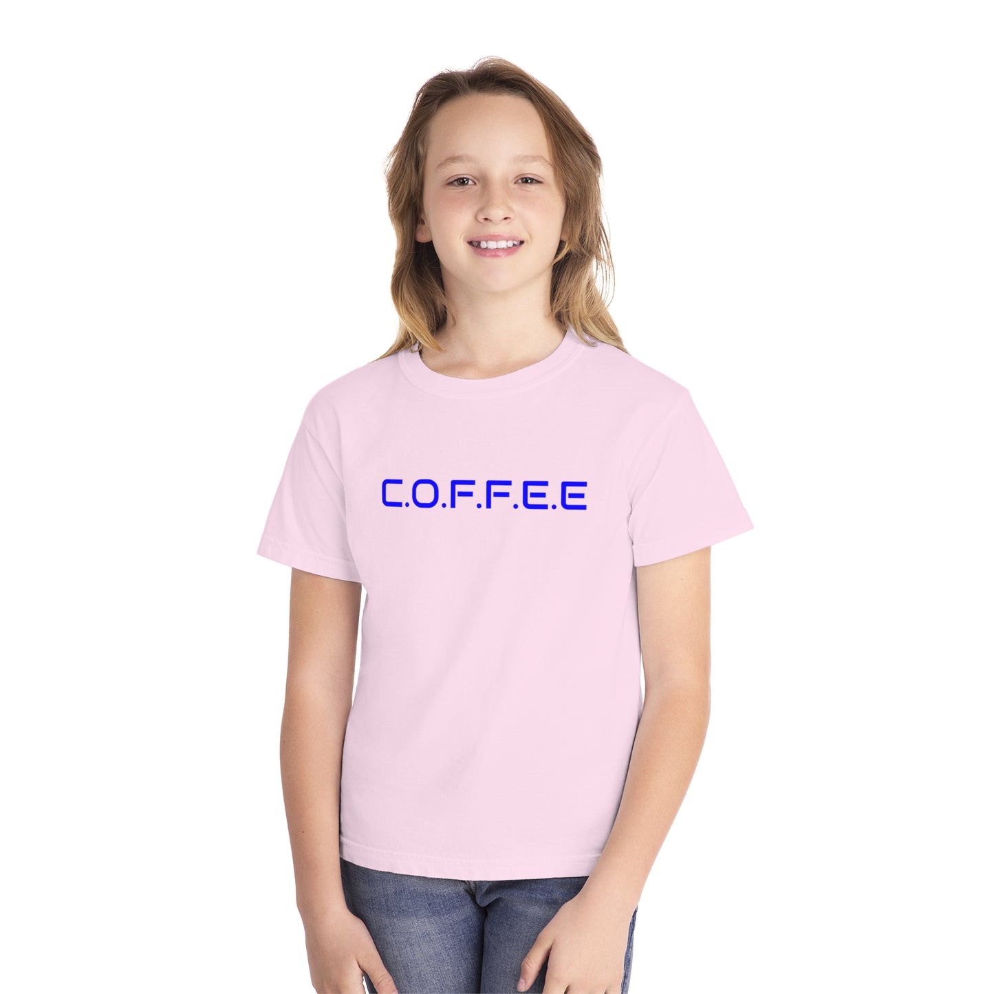 Youth Adult Coffee Christian Blue Words Only