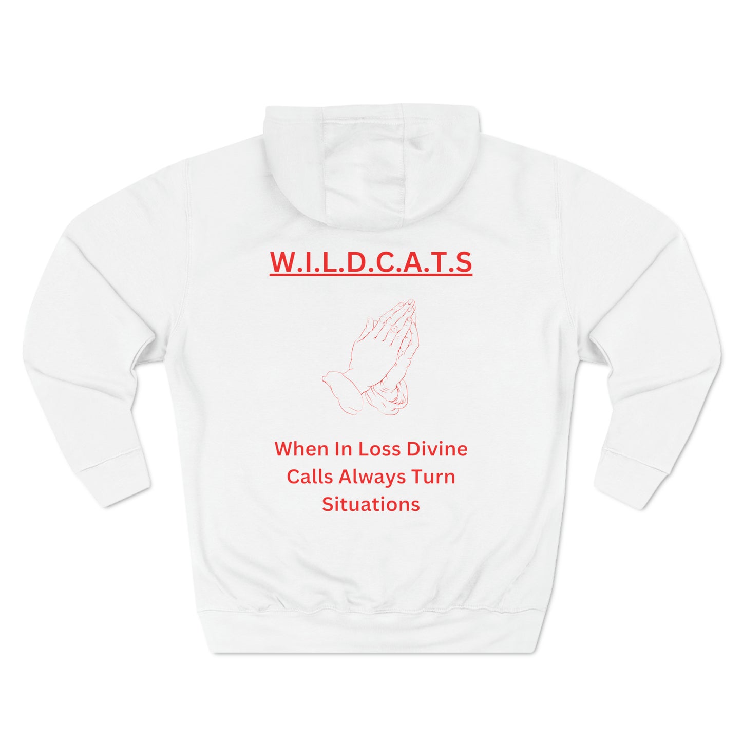 Wildcats Christian Red Letters & Picture Hoodie