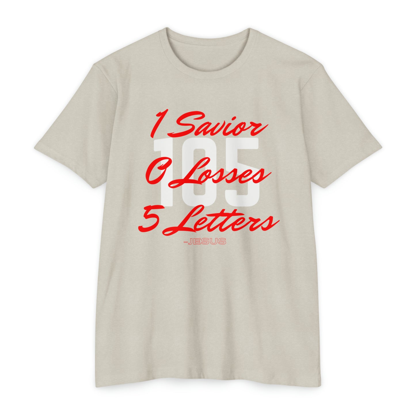 Adult 105 Christian Red and White Letters Blended