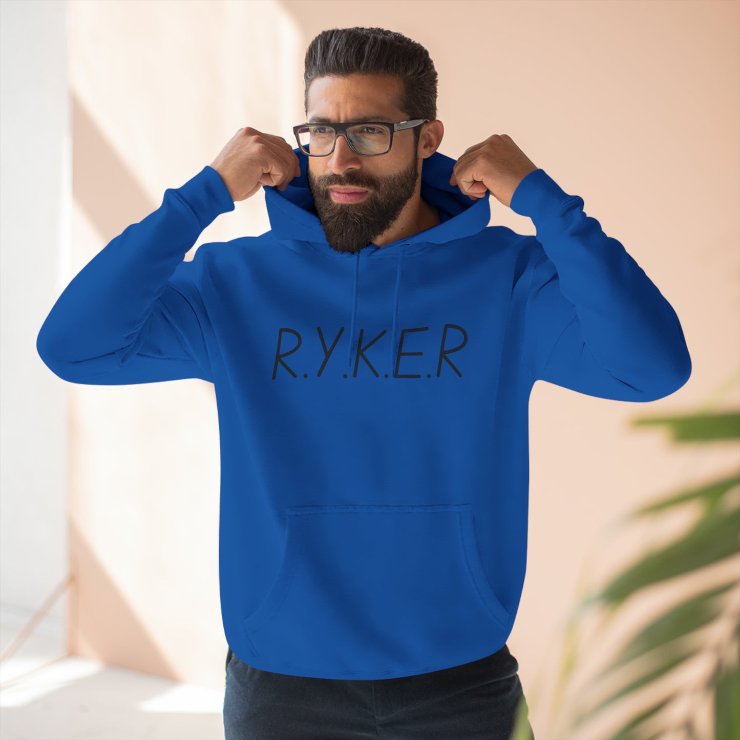 RYKER Christian Black Letters Hoodie