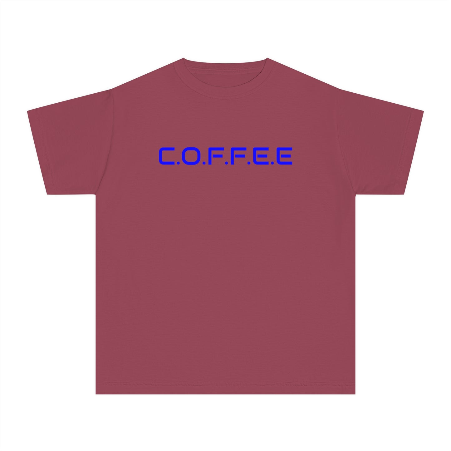 Youth Adult Coffee Christian Blue Words Only