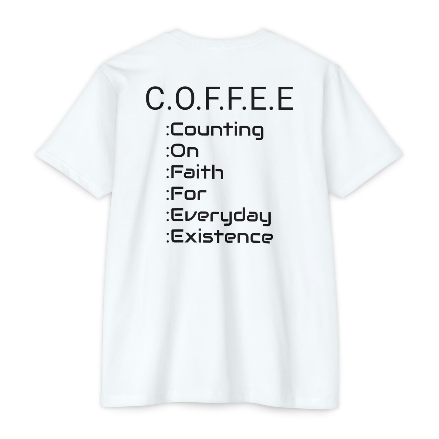 Adult Coffee Christian Black Words Only Blended