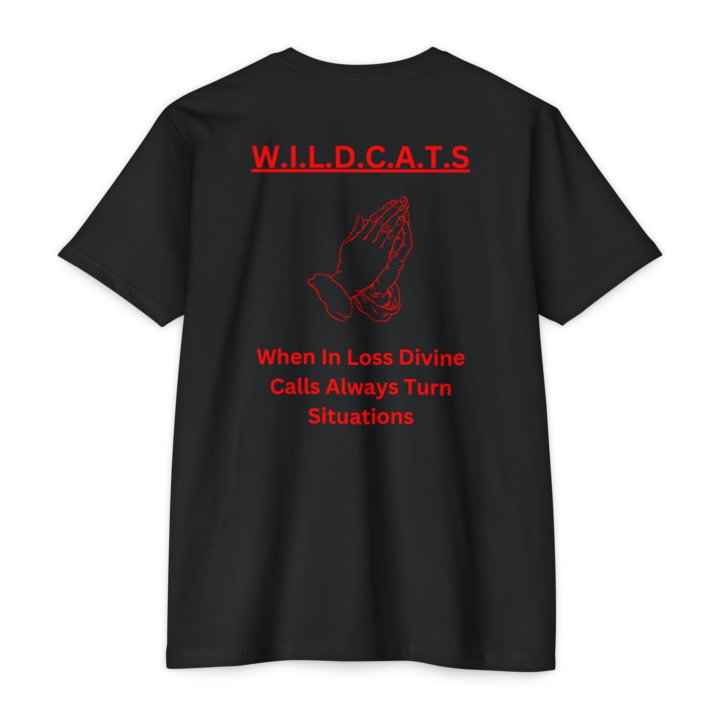 Wildcats Christian Red Letters & Picture