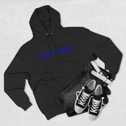 Adult Coffee Christian Blue Words Only Hoodie