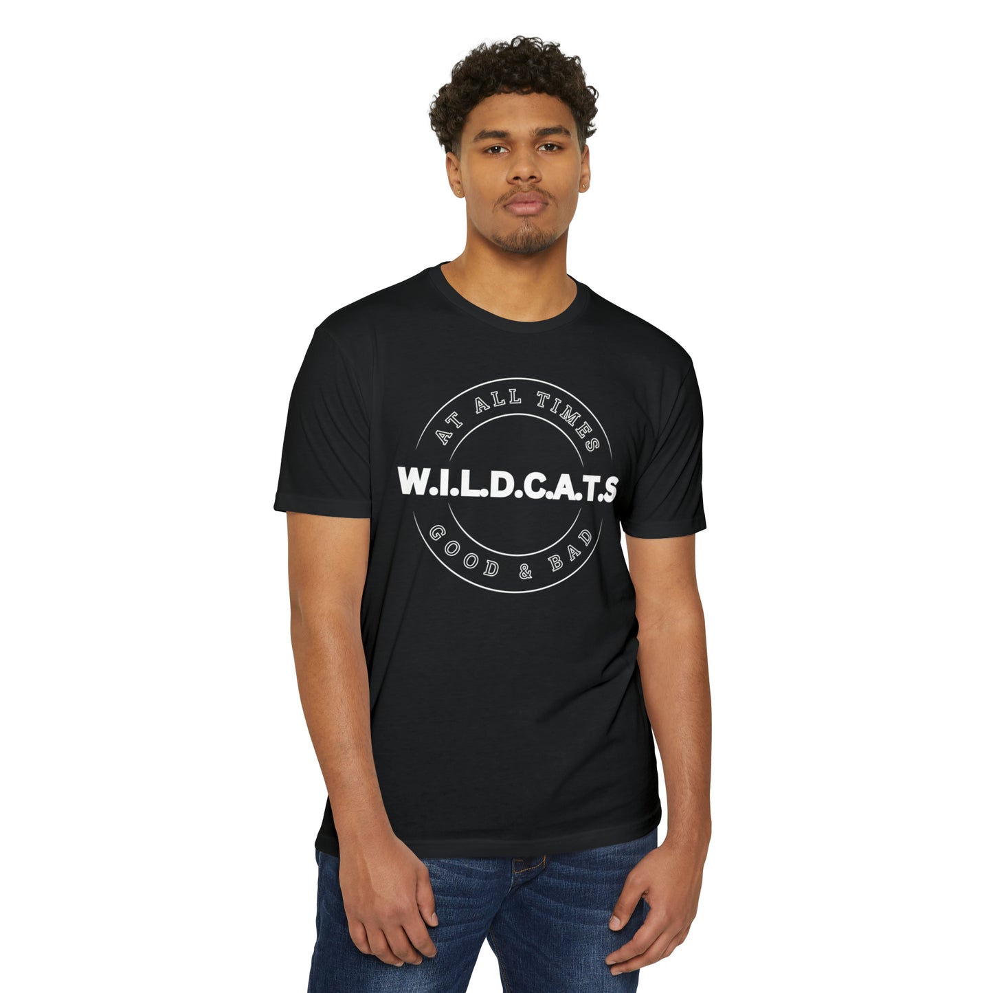 Wildcats Christian White Letters & Picture