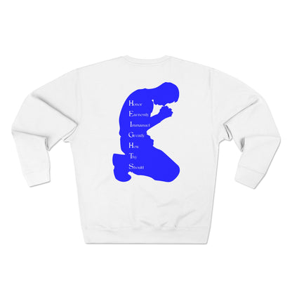 Heights Christian Blue Letters & Image Crewneck