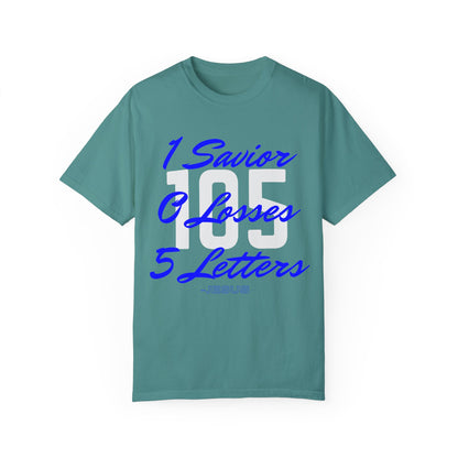 Adult 105 Christian Blue and White Letters