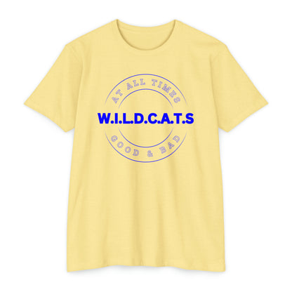 Wildcats Christian Blue Letters & Picture