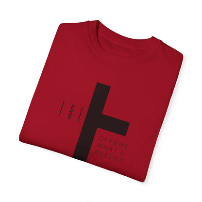 Adult T-Town Christian Black Letters & Cross