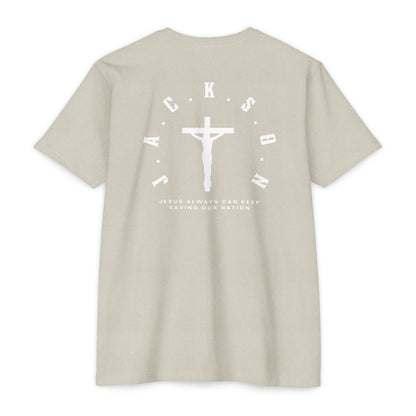 Jackson White Cross & Letters Blended