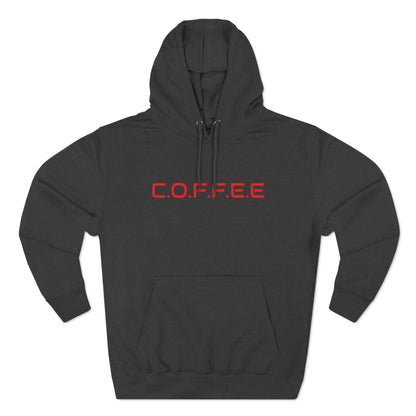 Adult Coffee Christian Red Words Only Hoodie