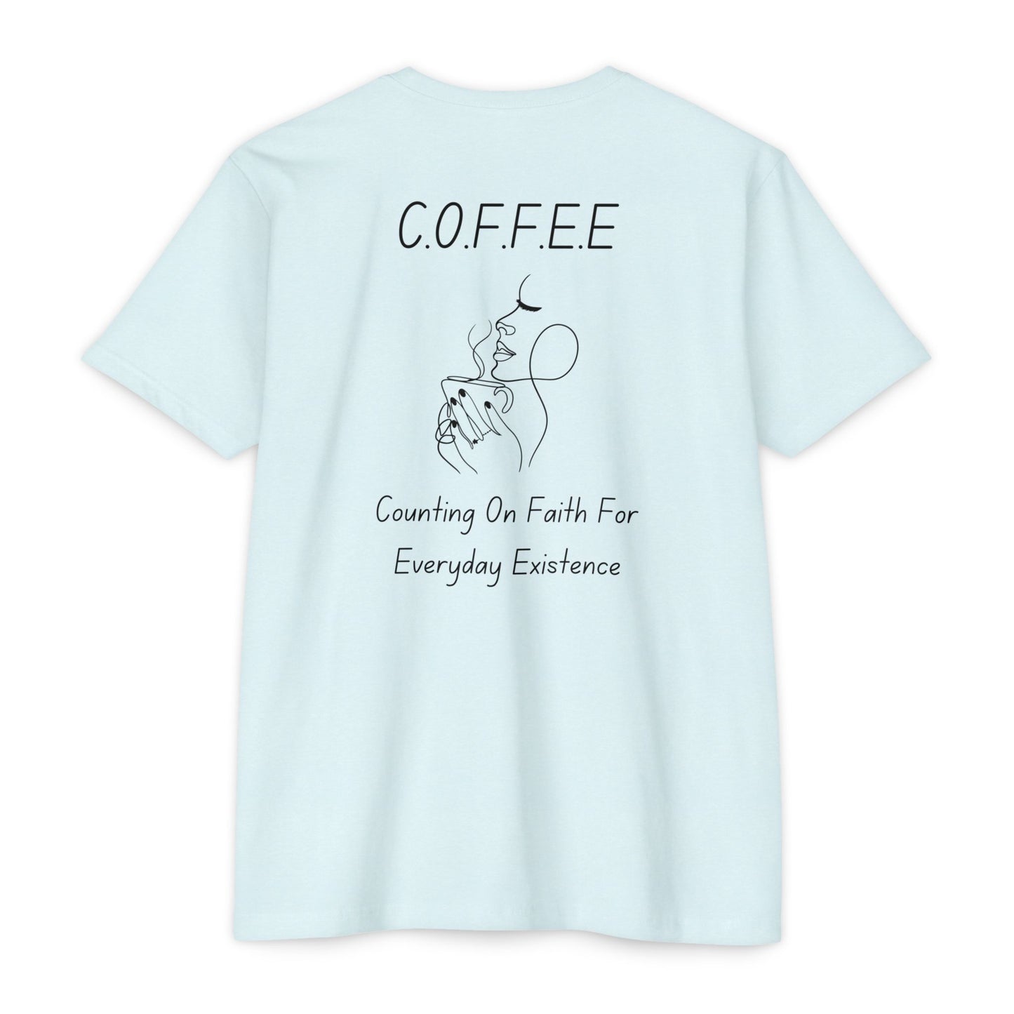 Specialty Adult Coffee Christian Blue Words & Woman Image