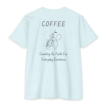 Specialty Adult Coffee Christian Blue Words & Woman Image