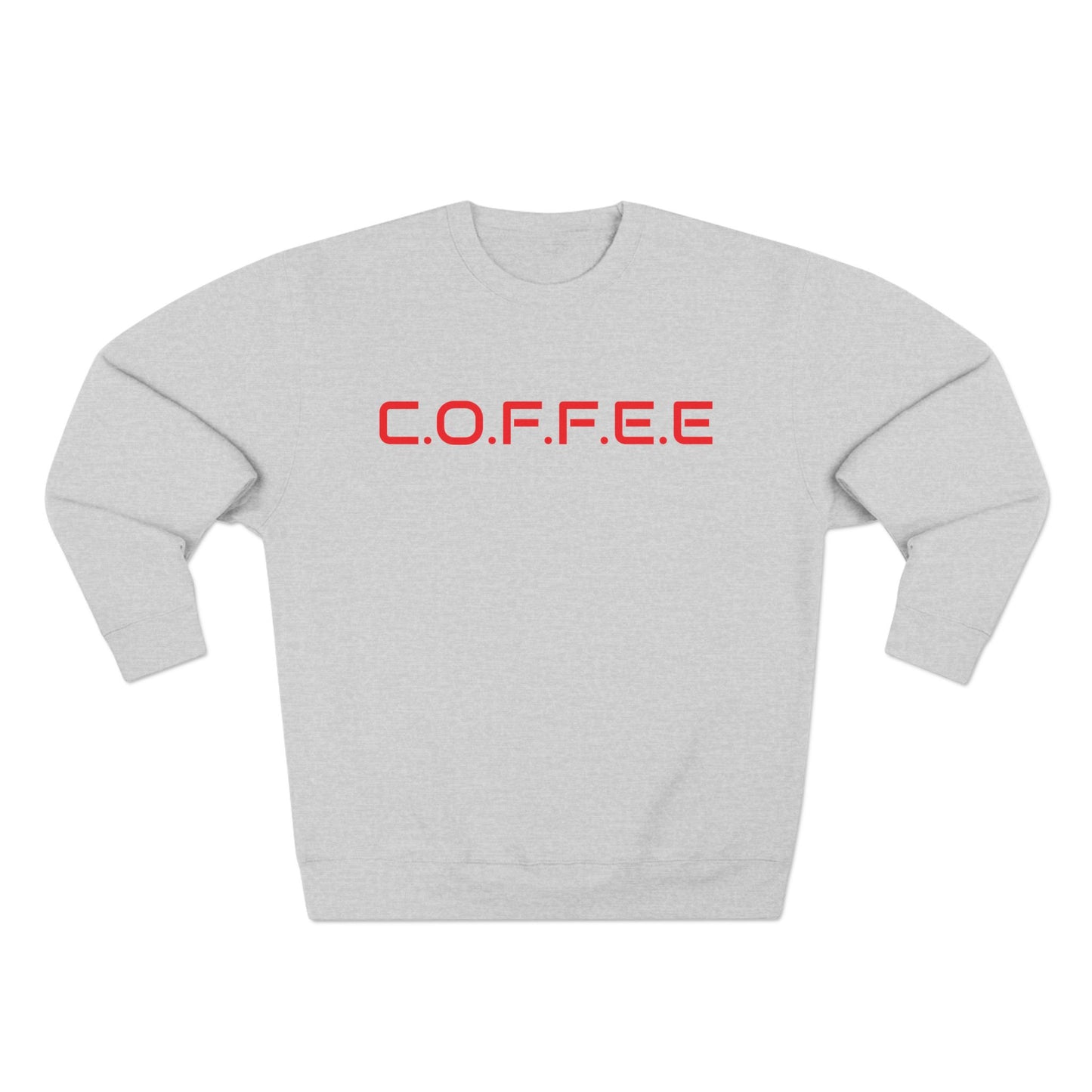 Adult Coffee Christian Red Words Only Crewneck