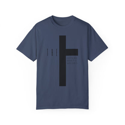 Adult T-Town Christian Black Letters & Cross