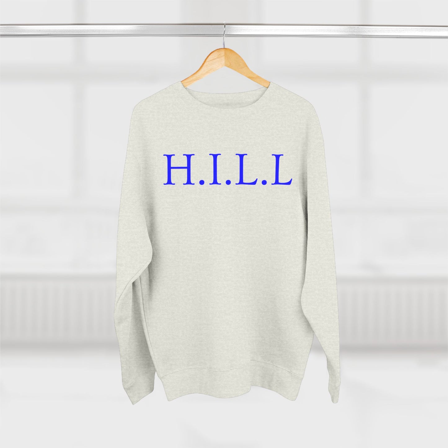 Hill Christian Blue Words Crewneck