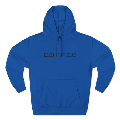 Adult Coffee Christian Black Words Only Hoodie