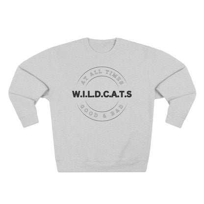 Wildcats Christian Black Letters & Picture Crewneck