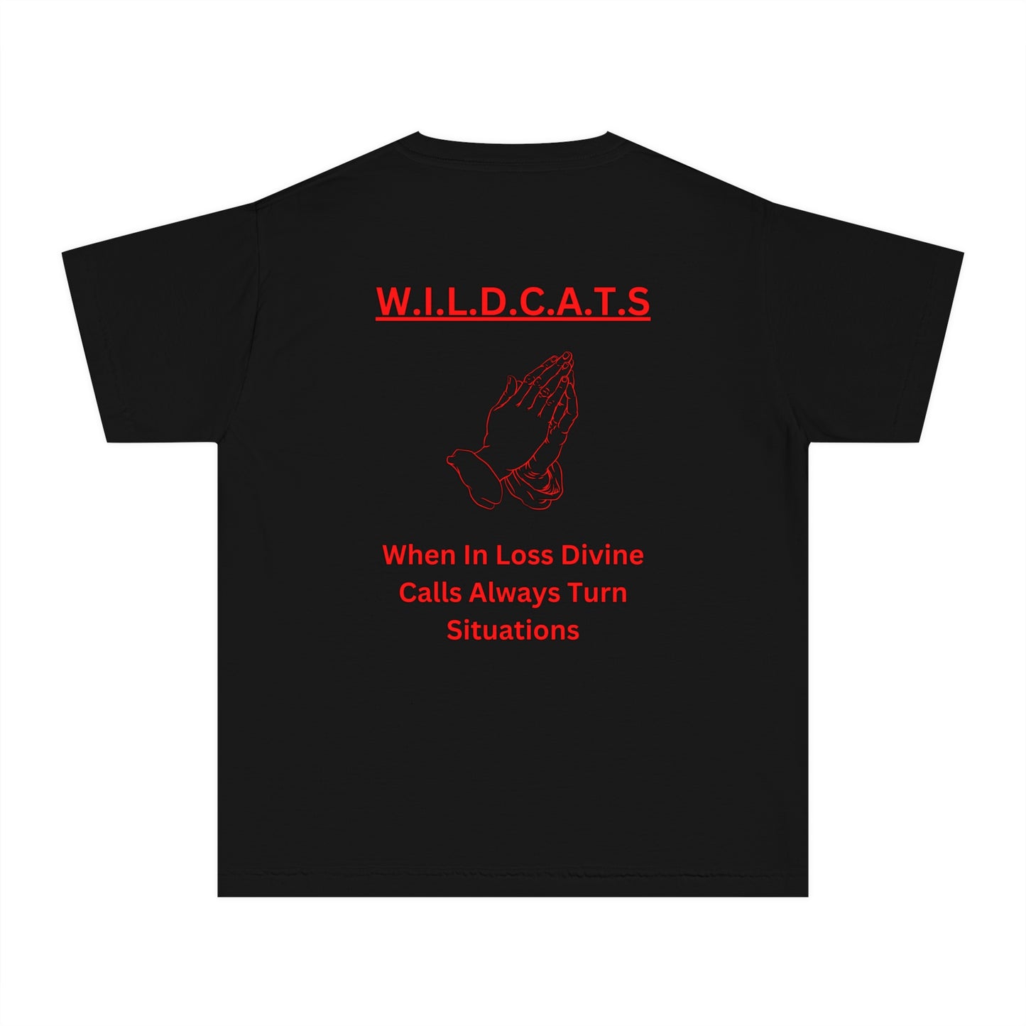 Youth Wildcats Christian Red Letters & Picture