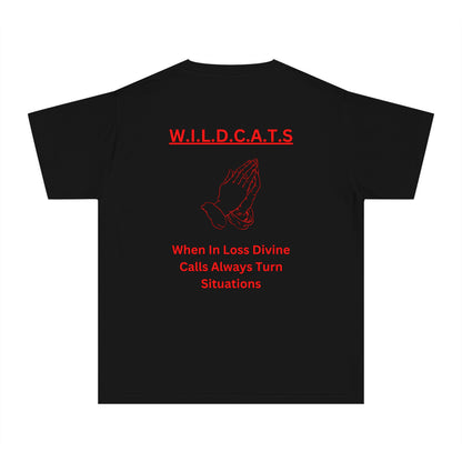 Youth Wildcats Christian Red Letters & Picture