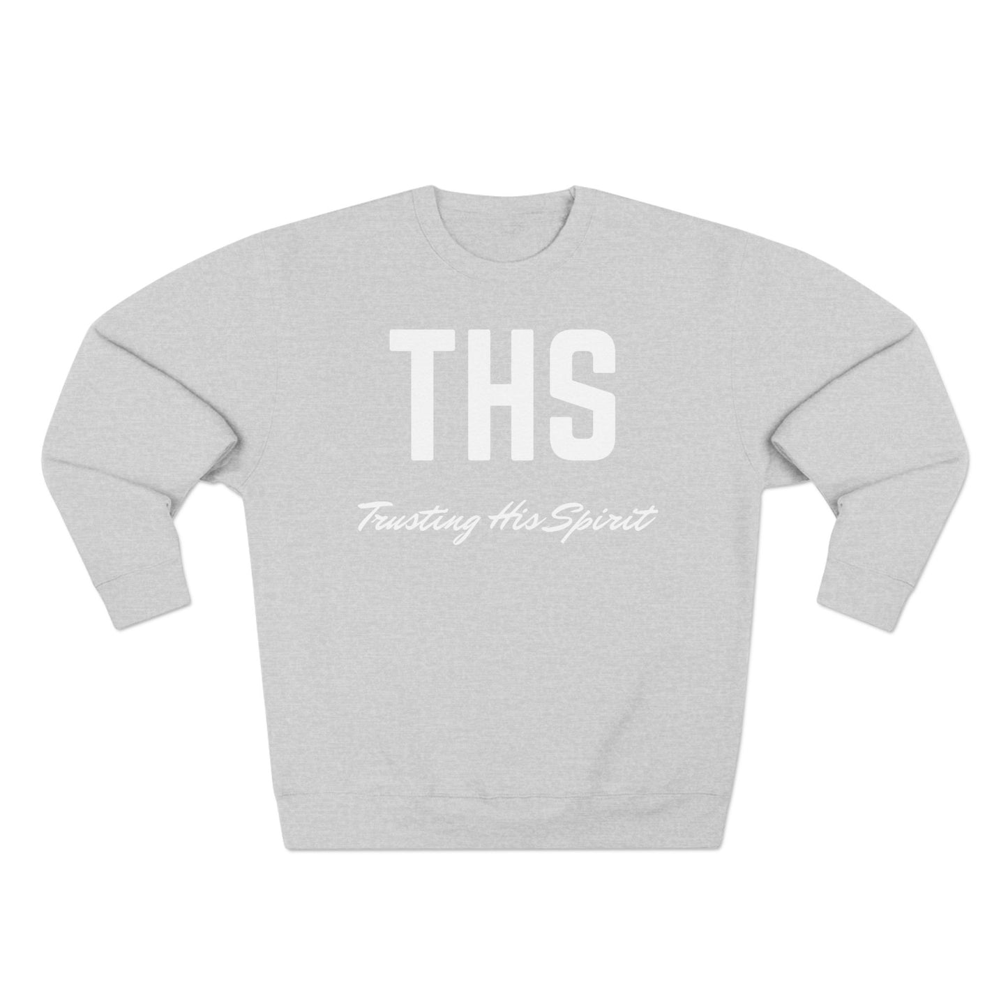 Adult THS Christian White Letters Crewneck