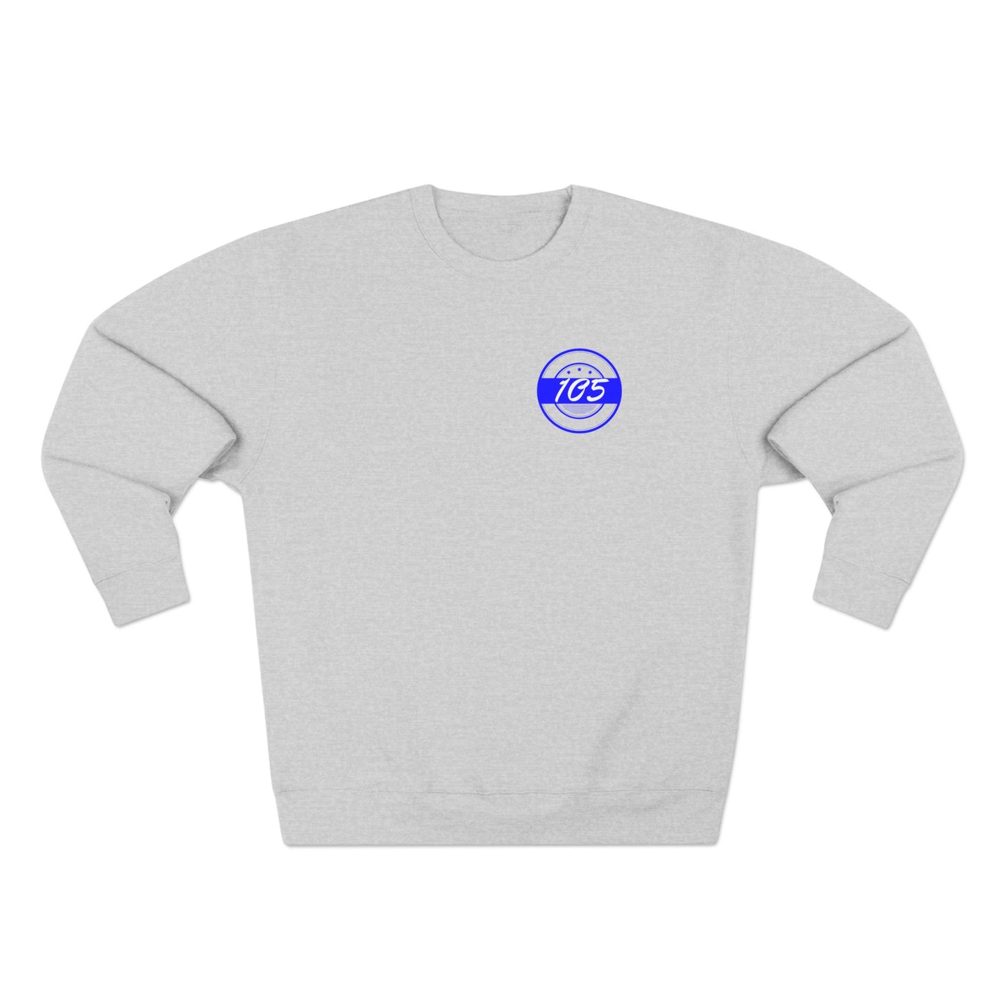 Adult 105 Christian Blue and White Letters Crewneck