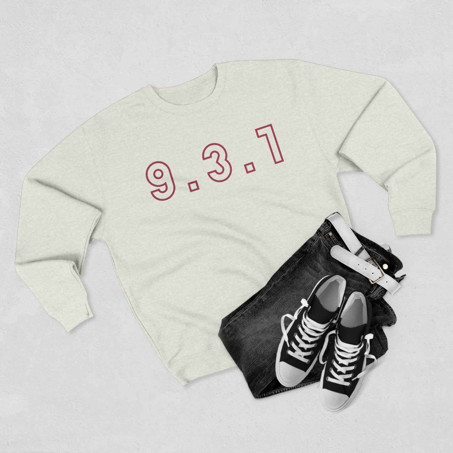 931 Crewneck Marron Words