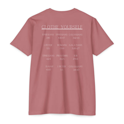 Clothe Yourself White Tshirt(scripture) next level